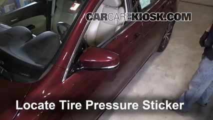2015 Acura TLX 2.4L 4 Cyl. Pneus et roues Vérifier la pression des pneus